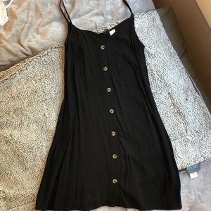 Black button up dress